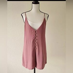 Tobi Button Front Romper Pink Large